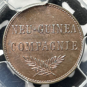 1894-A German New Guinea 1 Pfennig PCGS MS64BN Lot#G4836 Ch. UNC! 33,000 Minted