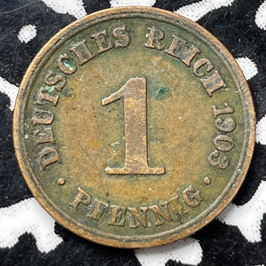 1903-D Germany 1 Pfennig Lot#W7243-B