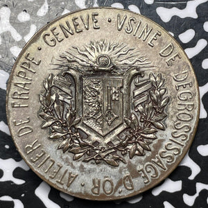 1896 Switzerland Geneva National Swiss Exhibition Medal Lot#JM6330 45mm