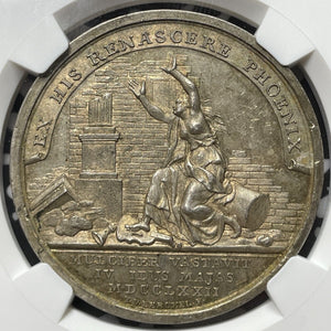 1772 Netherlands Amsterdam Theatre Fire Medal NGC MS63 Lot#G4813 Very Scarce!