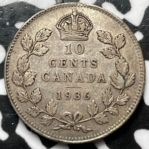 1936 Canada 10 Cents Lot#D5326 Silver!