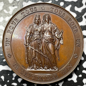 1864 Switzerland Geneva Shooting Festival Medal By Bovy Lot#OV1077 Richter-594C
