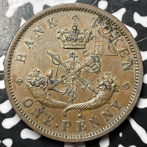 1857 Upper Canada 1 Penny Token Lot#D5272