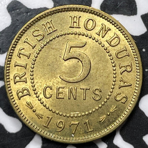 1971 British Honduras 5 Cents Lot#D3225 High Grade! Beautiful!