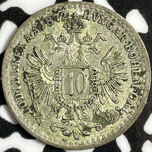 1872 Austria 10 Kreuzer Lot#D5447