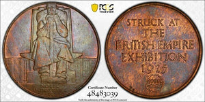 1925 G.B. British Empire Exposition Nobel Industries Medal PCGS MS64RB Lot#G6162