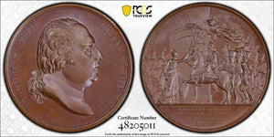 1823 France Louis XVIII/Return Of Duke Of Angouleme Medal PCGS SP65 Lot#GV6623