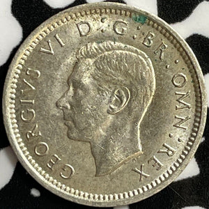 1942 Great Britain 3 Pence Threepence Lot#D2796 Silver! High Grade! Beautiful!