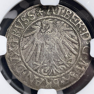 1539 Germany Prussia 1 Groschen NGC Cleaned-AU Details Lot#G6571 Silver!
