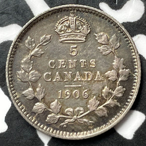 1906 Canada 5 Cents Lot#D5388 Silver!