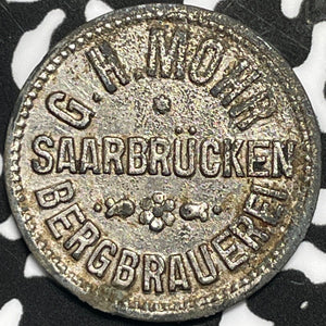 U/D Germany Saarbrucken G.H. Mohr 10 Pfennig Private Notgeld Lot#M6800 Scarce!