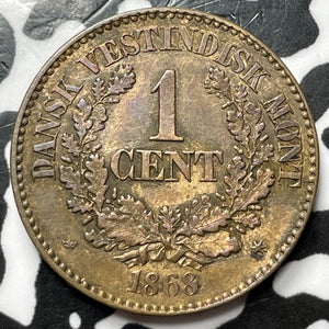1868 Danish West Indies 1 Cent Lot#JM6514 Nice!