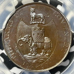 1797 G.B. Warwickshire Kempson's 1/2 Penny Conder Token PCGS MS64BN Lot#G5939