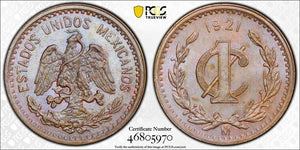 1921-Mo Mexico 1 Centavo PCGS MS64BN Lot#G4834 Choice UNC!