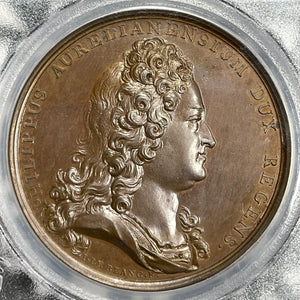1719 France Resumption Of Work At St.Sulpice Church Medal PCGS MS65BN Lot#GV6613
