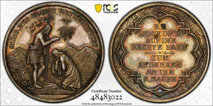 (19th Century) Germany Baptismal Medal PCGS SP63 Lot#G6166 Silver! Choice UNC!