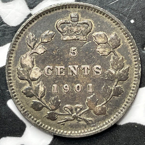 1901 Canada 5 Cents Lot#D5337 Silver!