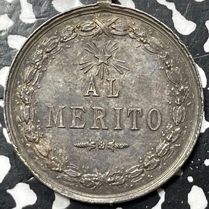 Undated Italy Rome Silver Merit Medal Lot#OV651 With Ribbon