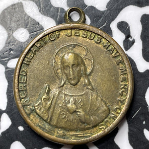 Undated Jesus Religious Medalet Lot#D6208 19mm