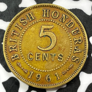 1961 British Honduras 5 Cents (7 Available) (1 Coin Only)