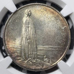 1914 Norway 2 Kroner NGC MS63 Lot#G6546 Silver! Choice UNC!