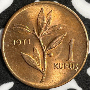 1971 Turkey 1 Kurus Lot#D1469 High Grade! Beautiful!