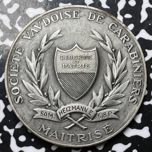 (1920) Switzerland Vaud Shooting Festival Medal Lot#OV962 Silver! Richter#1662