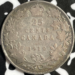 1910 Canada 25 Cents Lot#D4754 Silver!