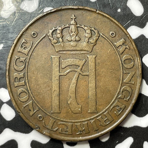 1916 Norway 5 Ore Lot#D1299 Key Date!