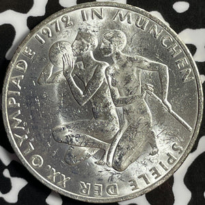 1972-J West Germany 10 Mark Lot#D6221 Silver! High Grade! Beautiful! Olympics
