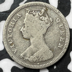 1889 Hong Kong 10 Cents Lot#D6639 Silver!