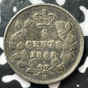 1881-H Canada 5 Cents Lot#D3892 Silver!