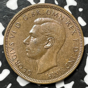 1944 Great Britain 1/2 Penny Half Penny Lot#D3221 Nice!