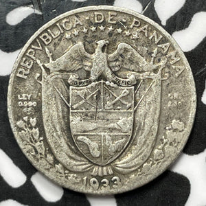 1933 Panama 1/10 Balboa Lot#D3214 Silver!