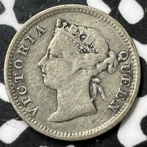 1890 Hong Kong 5 Cents Lot#D6674 Silver!