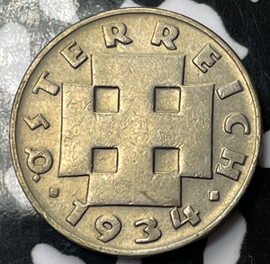 1935 Austria 5 Groschen Lot#M4026