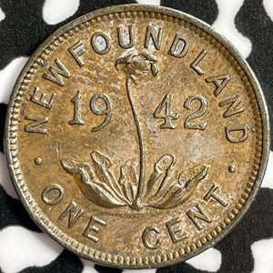 1942 Newfoundland Small Cent Lot#M8962 High Grade! Beautiful!