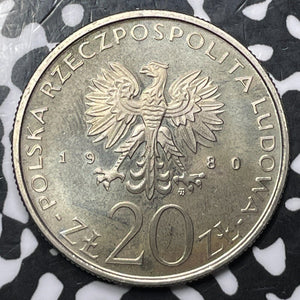 1980 Poland 20 Zlotych Lot#D2399 Proof! Olympics