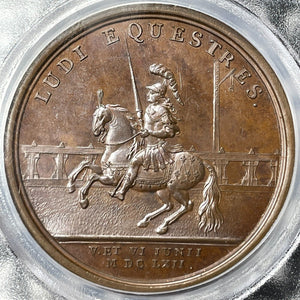 (c.1662) France Louis XIV Equestrian Medal PCGS MS61BN Lot#GV6618 Divo-70