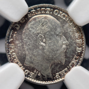 1904 Great Britain Maundy 1 Penny NGC MS66 Lot#G5396 Silver! Gem BU!