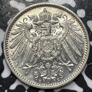1907-E Germany 1 Mark Lot#JM6783 Silver! High Grade! Beautiful! Better Date