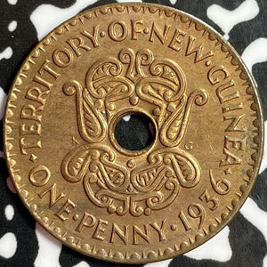 1936 New Guinea 1 Penny Lot#D1554 High Grade! Beautiful!