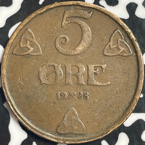 1928 Norway 5 Ore Lot#D2000