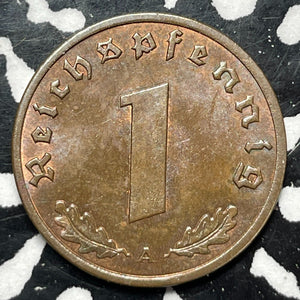 1938-A Germany 1 Pfennig Lot#M0045 High Grade! Beautiful!