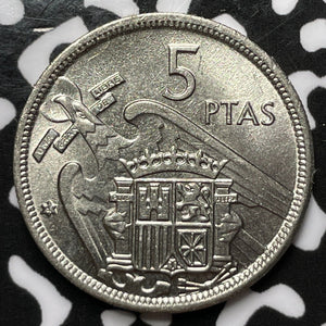 1957(69) Spain 5 Pesetas Lot#M4717 High Grade! Beautiful!