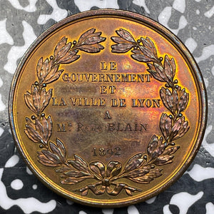 1892 France Lyon Art Society Award Medal Lot#JM6462 42mm