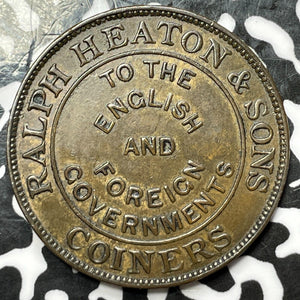 (1890) G.B. The Mint Birmingham Ralph Heaton & Sons Token Lot#JM5895 Scarce!