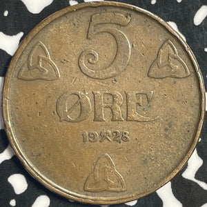 1928 Norway 5 Ore Lot#D1999