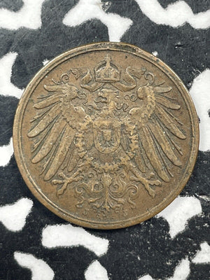 1905-J Germany 2 Pfennig Lot#M0984