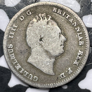 1836 Great Britain 4 Pence Fourpence Lot#D5367 Silver!